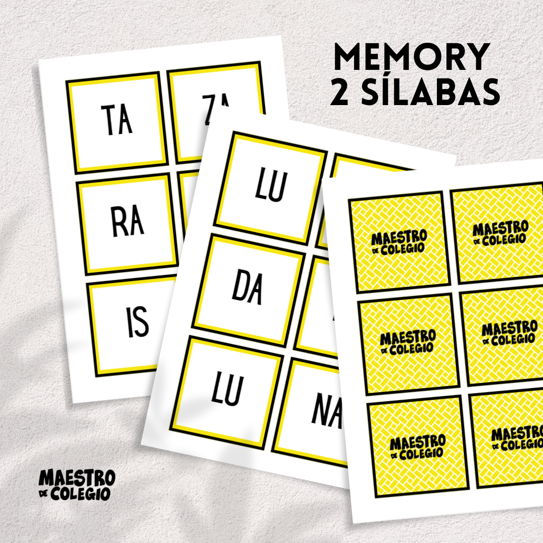 Memory de 2 sílabas